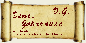 Denis Gaborović vizit kartica